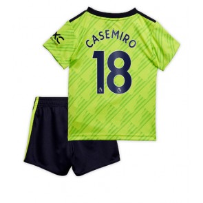 Manchester United Casemiro #18 Tredjedraktsett Barn 2022-23 Kortermet (+ Korte bukser)